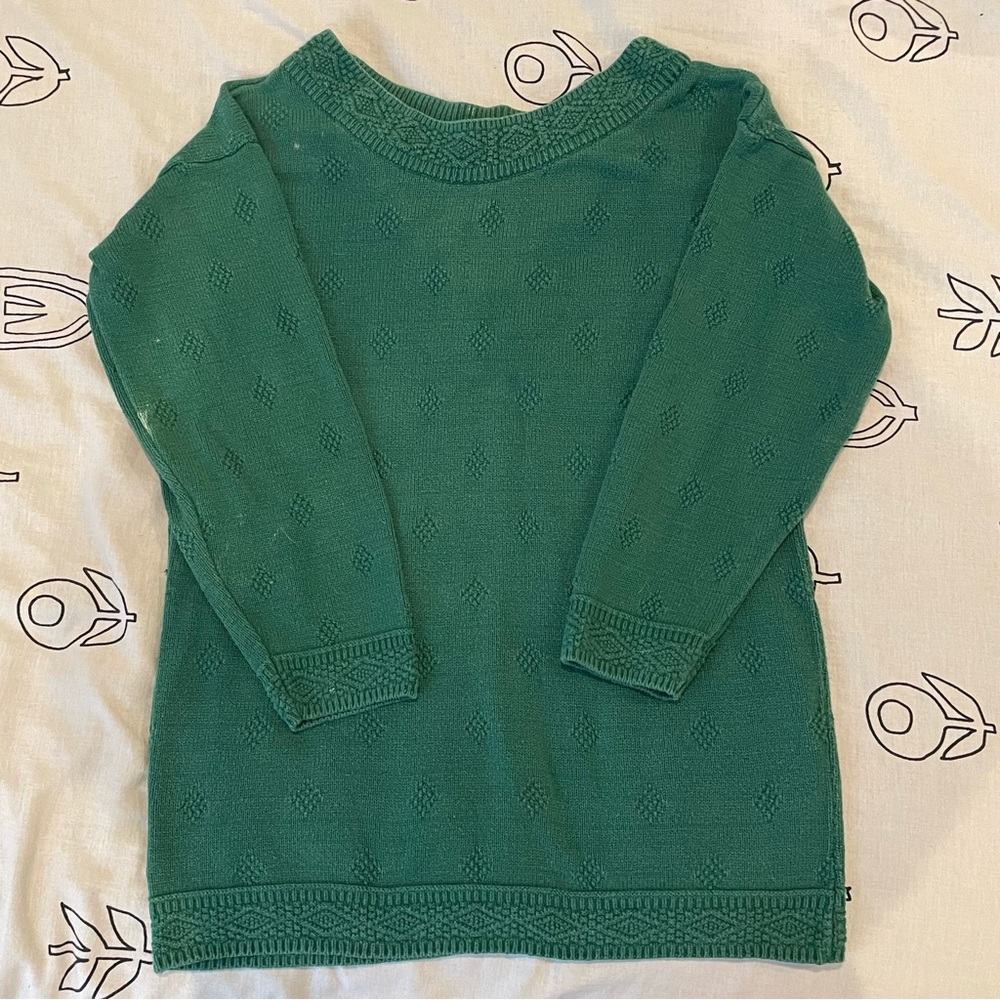 Vintage Green Cable Knit Sweater